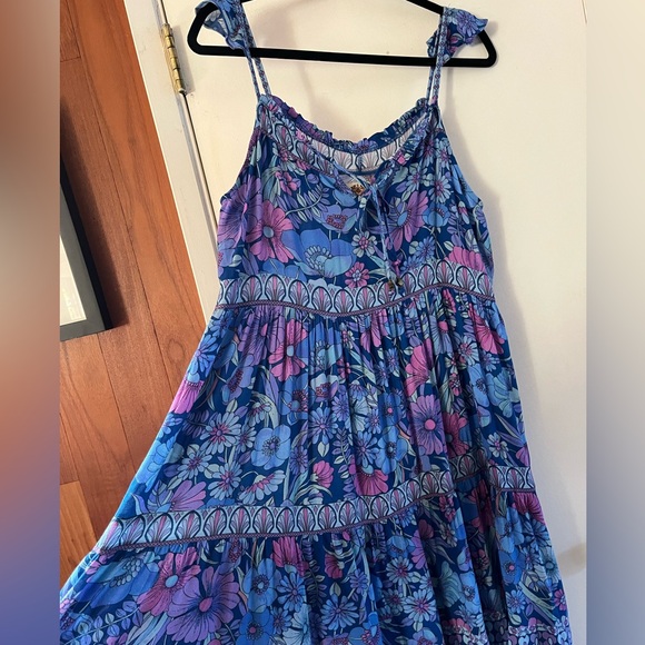 Nine Lives Bazaar Fleur Dress in Lapis - Picture 7 of 9